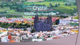  Presentation with historic documents - Beautiful slide deck featuring historic town arucas with impressive backdrop and a ocean colored foreground