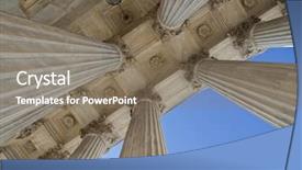  Presentation with supreme court - Amazing presentation theme having historic us supreme court building backdrop and a gray colored foreground