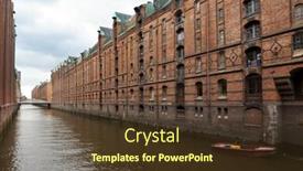  Presentation with hamburg - Amazing PPT theme having historic warehouses at the speicherstadt hamburg backdrop and a tawny brown colored foreground