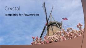  Presentation with windmill - Presentation having historic-windmill-at-windmill-island background and a light blue colored foreground
