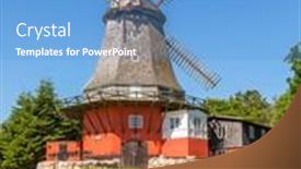  Presentation with windmill - Slide deck enhanced with historic-windmill-near-tranek-r background and a teal colored foreground