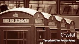  Presentation with old telephone - Cool new presentation theme with historical architecture in london backdrop and a  colored foreground
