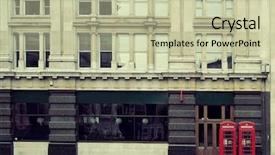  Presentation with old telephone - Amazing presentation theme having historical architecture in london backdrop and a mint green colored foreground