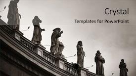  Presentation with historical architecture - Presentation theme enhanced with historical architecture in vatican city background and a light gray colored foreground