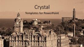  Presentation with united kingdom - Slide deck having historical architectures united kingdom background and a coral colored foreground