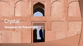  Presentation with pakistan - Cool new PPT theme with mosque with silhouettes lahore pakistan backdrop and a coral colored foreground