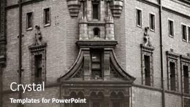  Presentation with historical building - Theme with historical-building-closeup-view background and a dark gray colored foreground