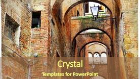  Presentation with ancient war history medieval - Presentation consisting of historical buildings - ancient medieval streets of siena background and a tawny brown colored foreground