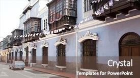  Presentation with architecture old - Amazing theme having historical buildings - beautiful old architecture of lima backdrop and a tawny brown colored foreground