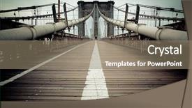  Presentation with new york city - Beautiful slides featuring historical buildings - brooklyn bridge - new york backdrop and a coral colored foreground