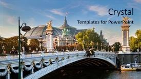  Presentation with paris france - Colorful slide set enhanced with historical buildings - grand palais paris france backdrop and a light blue colored foreground