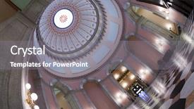  Presentation with statehouse - Beautiful presentation design featuring historical buildings - ornate rotunda in the ohio backdrop and a gray colored foreground