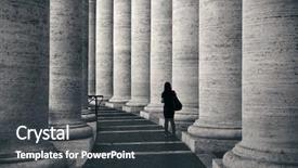  Presentation with vatican - Theme with historical corridor in vatican city background and a  colored foreground