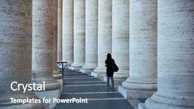 Presentation with vatican - Colorful slide deck enhanced with historical corridor in vatican city backdrop and a ocean colored foreground