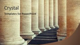  Presentation with vatican - Slide deck enhanced with historical corridor in vatican city background and a soft green colored foreground