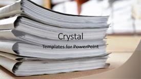  Presentation with archive - Presentation theme enhanced with folders with documents in archive background and a light gray colored foreground