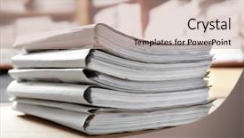  Presentation with archive - Colorful presentation design enhanced with folders with documents in archive backdrop and a light gray colored foreground