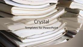  Presentation with archive - Amazing PPT theme having folders with documents in archive backdrop and a soft green colored foreground