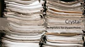  Presentation with archive - Slide set having folders with documents in archive background and a mint green colored foreground