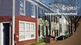  Presentation with united states - Presentation theme consisting of historical-georgetown-streets-washington-dc background and a ocean colored foreground