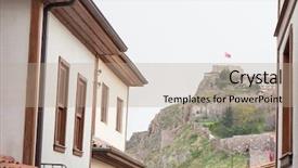  Presentation with historical philippines - Amazing PPT theme having historical hacibayram district - ankara turk backdrop and a coral colored foreground