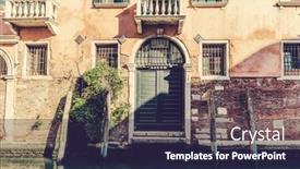  Presentation with historical architecture - Presentation enhanced with historical-house-on-canal background and a  colored foreground