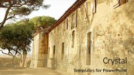  Presentation with france - Cool new PPT layouts with historical-monument-in-cannes-france backdrop and a yellow colored foreground