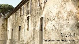  Presentation with france - Slide set enhanced with historical-monument-in-cannes-france background and a soft green colored foreground