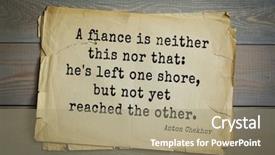  Presentation with quote - Presentation consisting of historical novel - top-50 the great russian writer background and a coral colored foreground