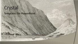  Presentation with view of the old port - Presentation theme featuring historical painting - bandak lake old view norway background and a  colored foreground