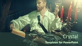  Presentation with wine library - Presentation consisting of historical-reconstruction-of-the-16 background and a tawny brown colored foreground