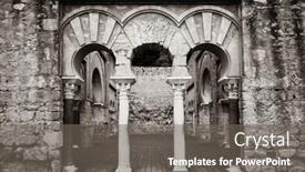  Presentation with cordoba - Cool new slide set with historical-ruin-of-medina-azahara backdrop and a gray colored foreground