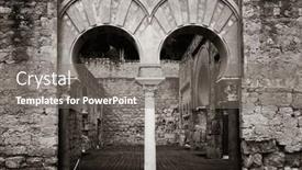  Presentation with cordoba - Cool new presentation design with historical-ruin-of-medina-azahara backdrop and a gray colored foreground