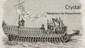  Presentation with venice - Theme featuring historical ships - bucentaur old illustration the state background and a light gray colored foreground