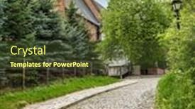  Presentation with pilgrim - Colorful presentation enhanced with historical-st-james-church backdrop and a tawny brown colored foreground