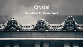  Presentation with notre dame de paris france - Colorful PPT layouts enhanced with historical-statue-of-paris-opera backdrop and a gray colored foreground