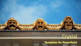  Presentation with paris france - Beautiful theme featuring historical-statue-of-paris-opera backdrop and a tawny brown colored foreground