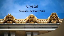  Presentation with paris france - Beautiful PPT theme featuring historical statue of paris opera in france backdrop and a light blue colored foreground