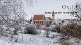  Presentation with czech republic - Presentation theme featuring historical-town-znojmo-southhern-moravia background and a  colored foreground