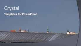  Presentation with czech republic - PPT theme enhanced with historical-town-znojmo-southhern-moravia background and a ocean colored foreground