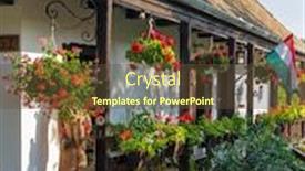  Presentation with region - Presentation theme enhanced with historical-village-center-of-holloko background and a tawny brown colored foreground