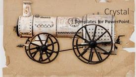  Presentation with engine - Beautiful PPT layouts featuring historical-vintage-steam-engine backdrop and a soft green colored foreground