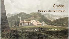  Presentation with old london - Audience pleasing theme consisting of historical wallpainting - capuchin convent old view sicily backdrop and a lemonade colored foreground