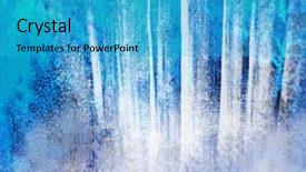  Presentation with texture - PPT theme consisting of historical wallpainting - image from paper or wall background and a teal colored foreground