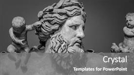  Presentation with nile river - Theme enhanced with history - ancient bust of nile river background and a gray colored foreground