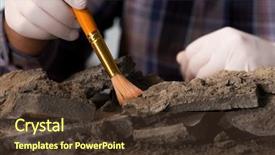  Presentation with night - Audience pleasing theme consisting of history - archeologist working late night backdrop and a tawny brown colored foreground