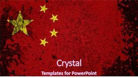  Presentation with china flag - Cool new presentation theme with old bad history - china flag flag series backdrop and a crimson colored foreground