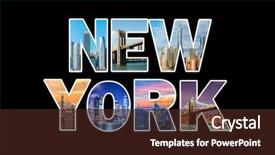  Presentation with new york - Audience pleasing slides consisting of history - collage of new york photos backdrop and a wine colored foreground