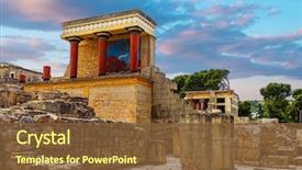  Presentation with history - Presentation having history - knoss palase on the crete background and a tawny brown colored foreground