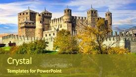  Presentation with italy history - PPT theme consisting of history - medieval castles of italy background and a tawny brown colored foreground